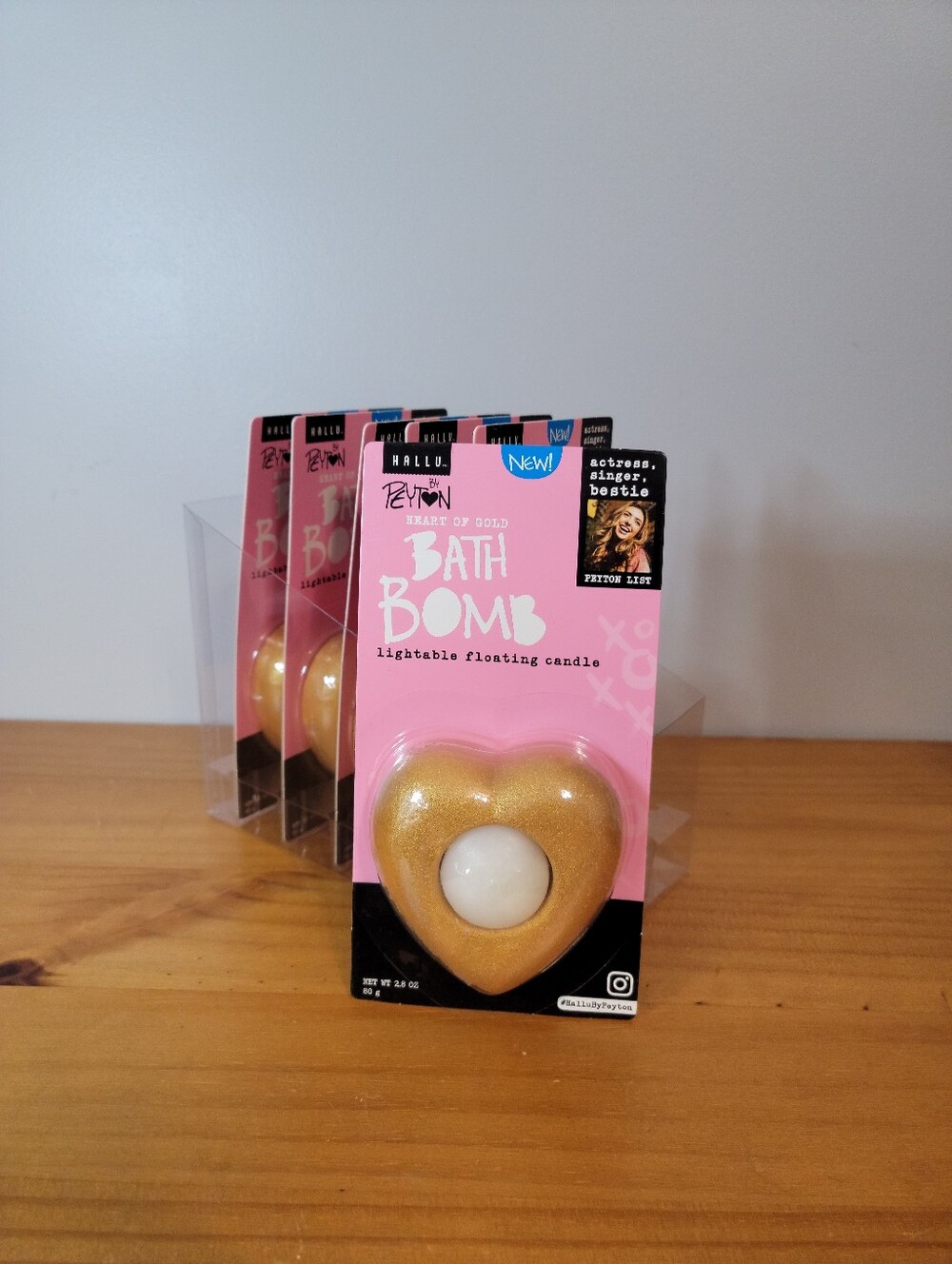 SIX 6 Hallu By Peyton Bath Bomb Floating Bath Bomb With Candle Heart Of Gold NEW